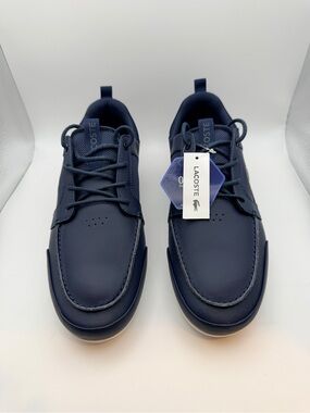 Lacoste Marina 119 1 CMA Men's Navy Leather Boat Shoes Sneakers Size US 10.5 / E